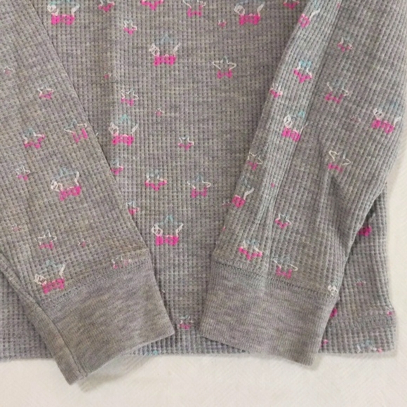 athletic works thermal waffle knit matching base layer pajamas set size XS girls - Picture 3 of 7